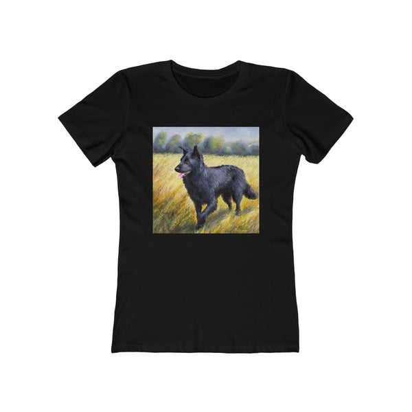 Mudi Women's Slim Fitted Ringspun Cotton Tee