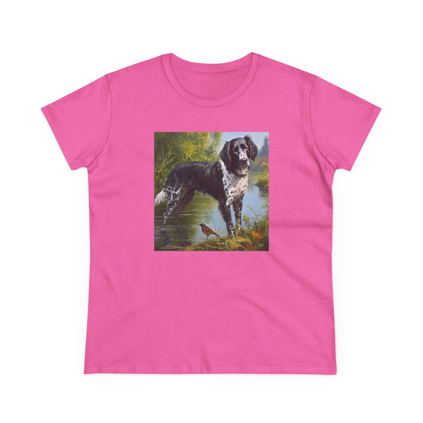 Large  Munsterlander  Women's Midweight Cotton Tee