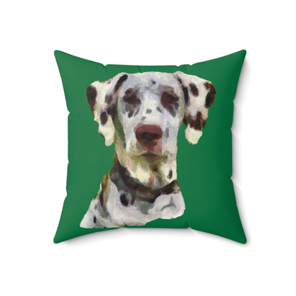 Dalmatian Impressionistic Spun Polyester Throw Pillow