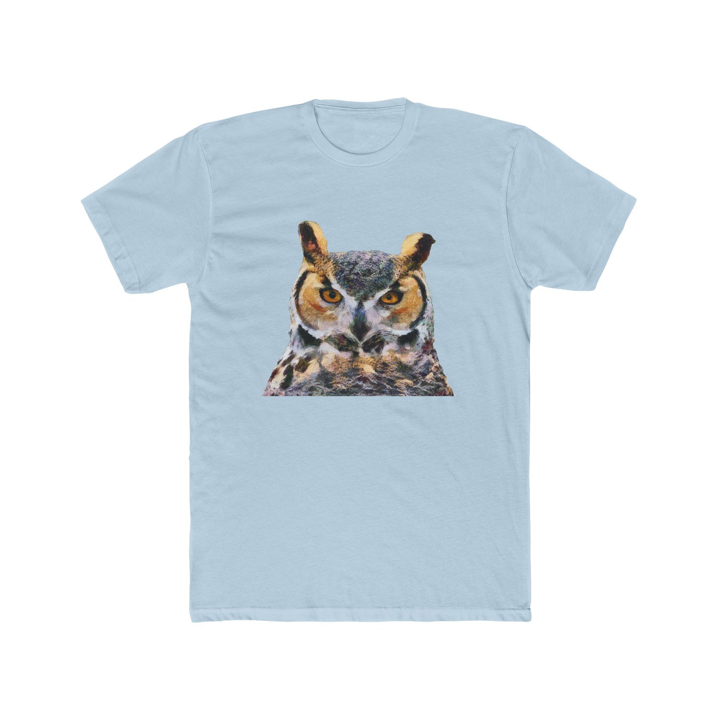 Great Horned Owl 'Hooty' Men's Fitted Cotton Crew Tee
