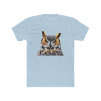 Great Horned Owl 'Hooty' Men's Fitted Cotton Crew Tee