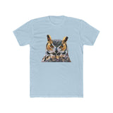 Great Horned Owl 'Hooty' Men's Fitted Cotton Crew Tee