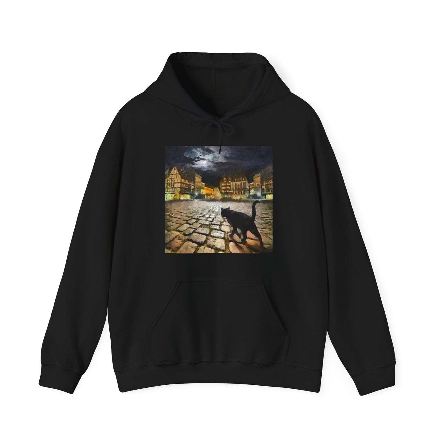 Night Cat Prowling Unisex 50/50 Hoodie
