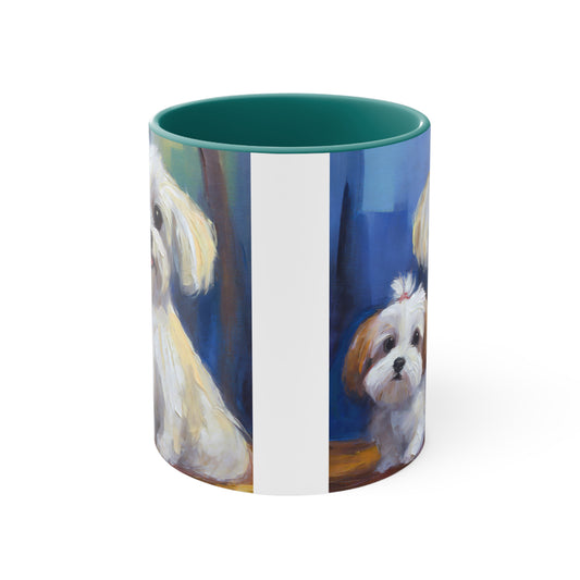 Maltese Puppies Accent Coffee Mug, 11oz