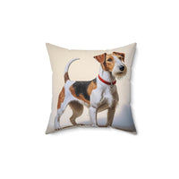 Wire Fox Terrier Spun Polyester Throw Pillow