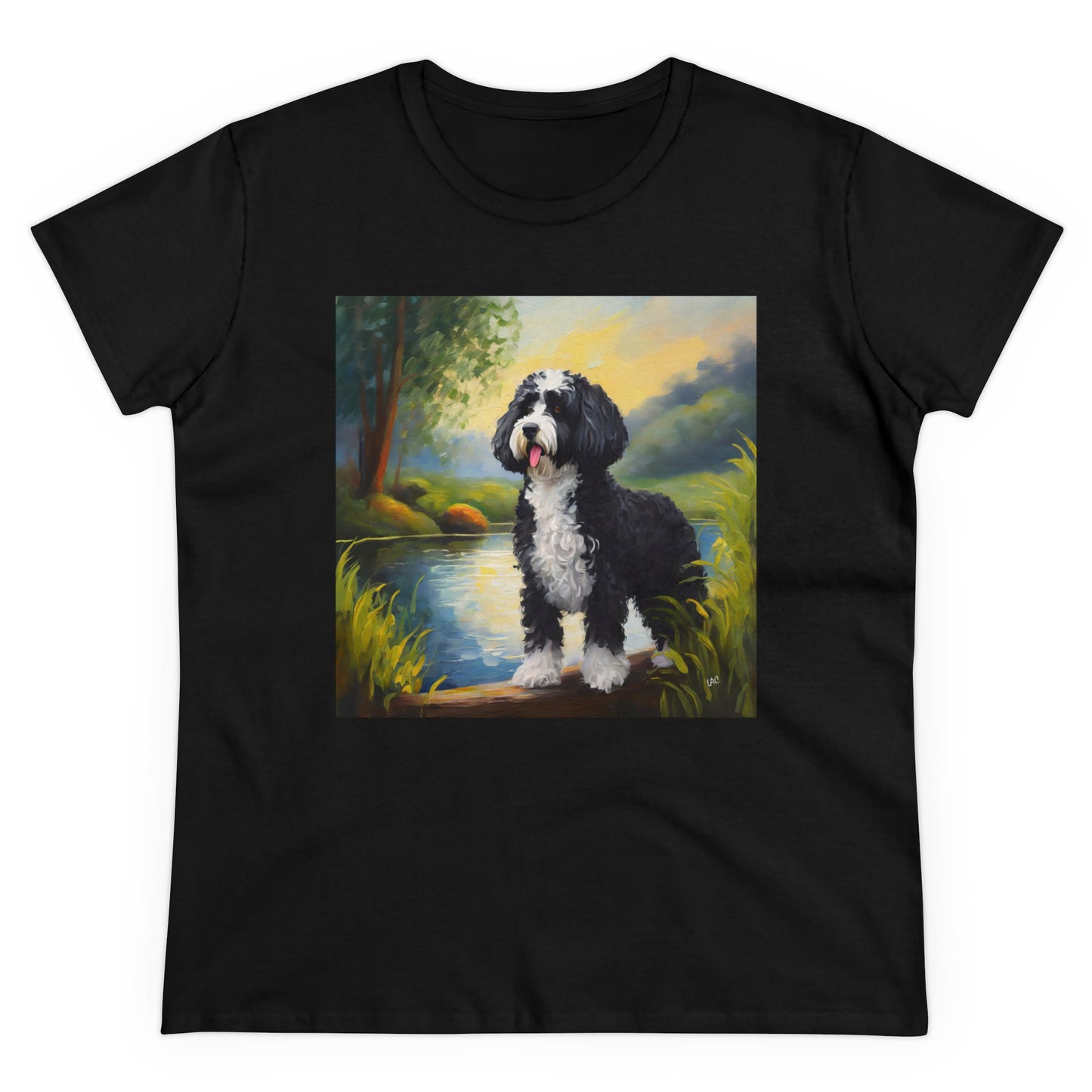 Portuguese Water Dog Women's Midweight Cotton Tee