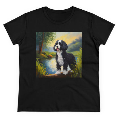 Portuguese Water Dog Women's Midweight Cotton Tee