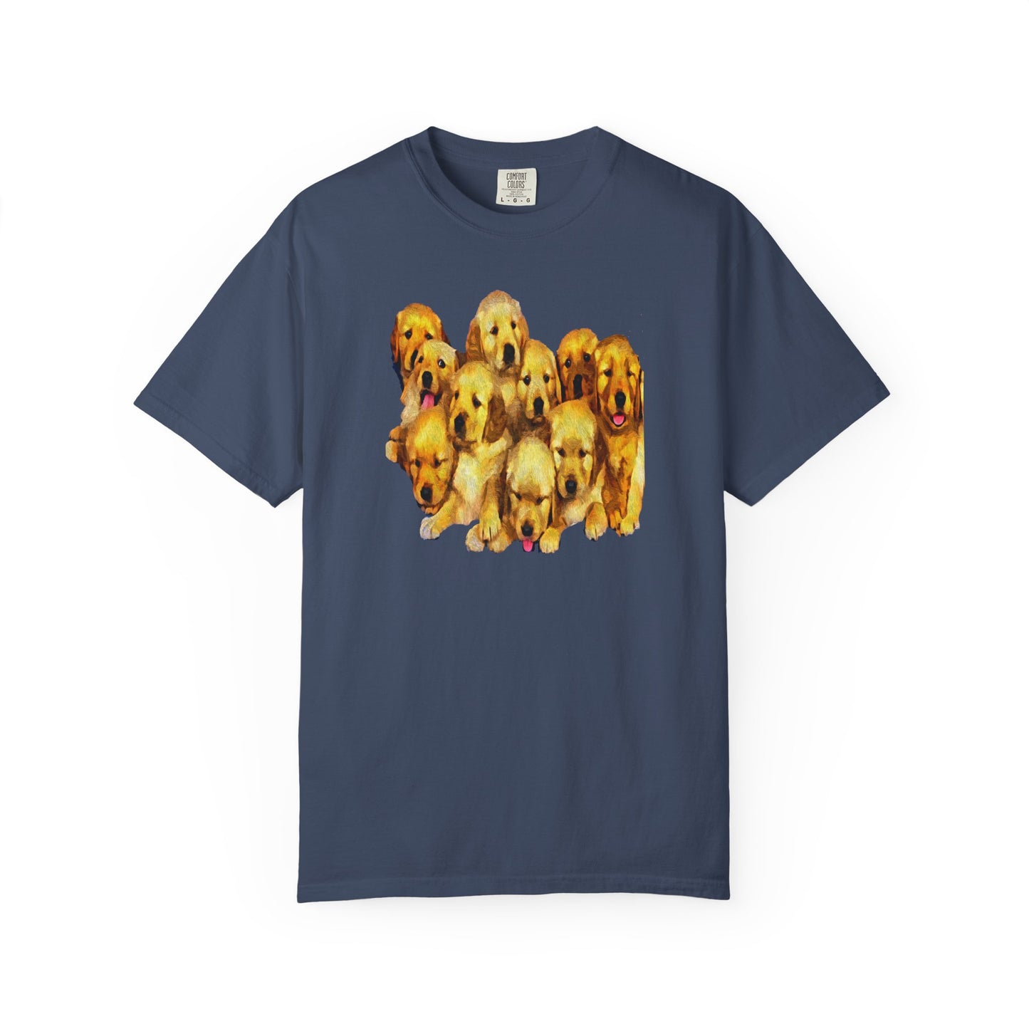 Golden Retriever Puppies Unisex-Adult Relaxed Fit Cotton T-shirt