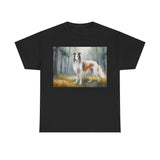 Borzoi 'Russian Wolfhound' Unisex Heavy Cotton Tee