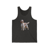 English Setter #4 - Unisex Cotton Jersey Tank