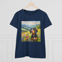 Black & Tan Coonhound Women's Midweight Cotton Tee