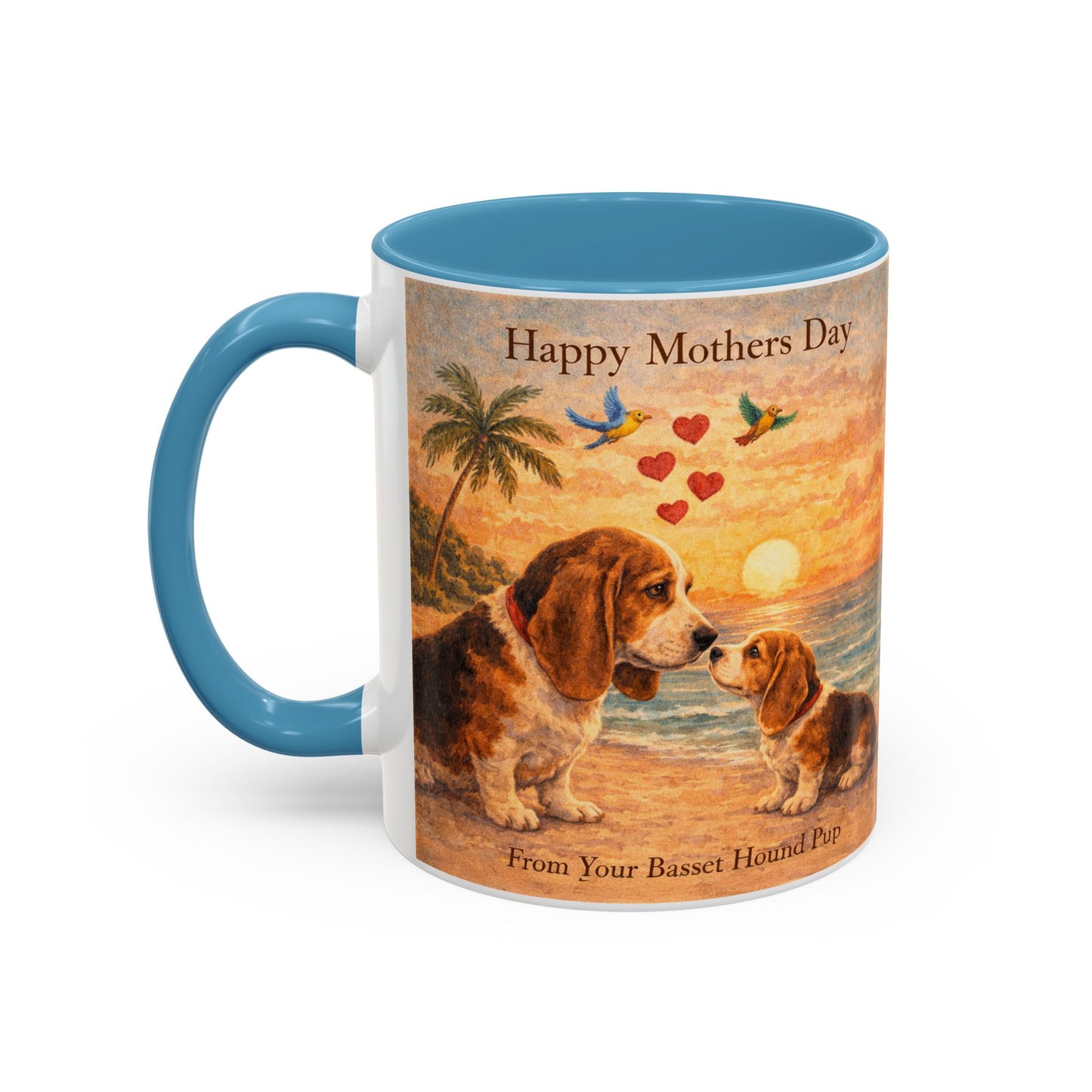 Basset Hounds - Mother's Day Accent Coffee Mug (11, 15oz)