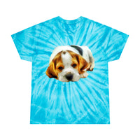 English Foxhound 'Sasha' Unisex Cotton Tie-Dye Tee, Cyclone