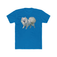 Japanese Spitz -  Men's Fitted Cotton Crew Tee