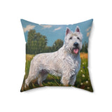 Bouvier des Ardennes Spun Polyester Throw Pillow