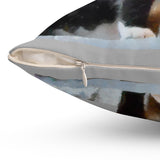 Cat from Hydra - Spun Polyester Throw Pillow