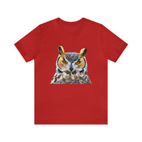 Great Horned Owl 'Hooty' - Unisex Jersey Short Sleeve Tee