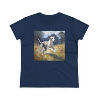 Whippet Women's Midweight Cotton Tee: Elegance in Motion