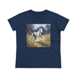 Whippet Women's Midweight Cotton Tee: Elegance in Motion