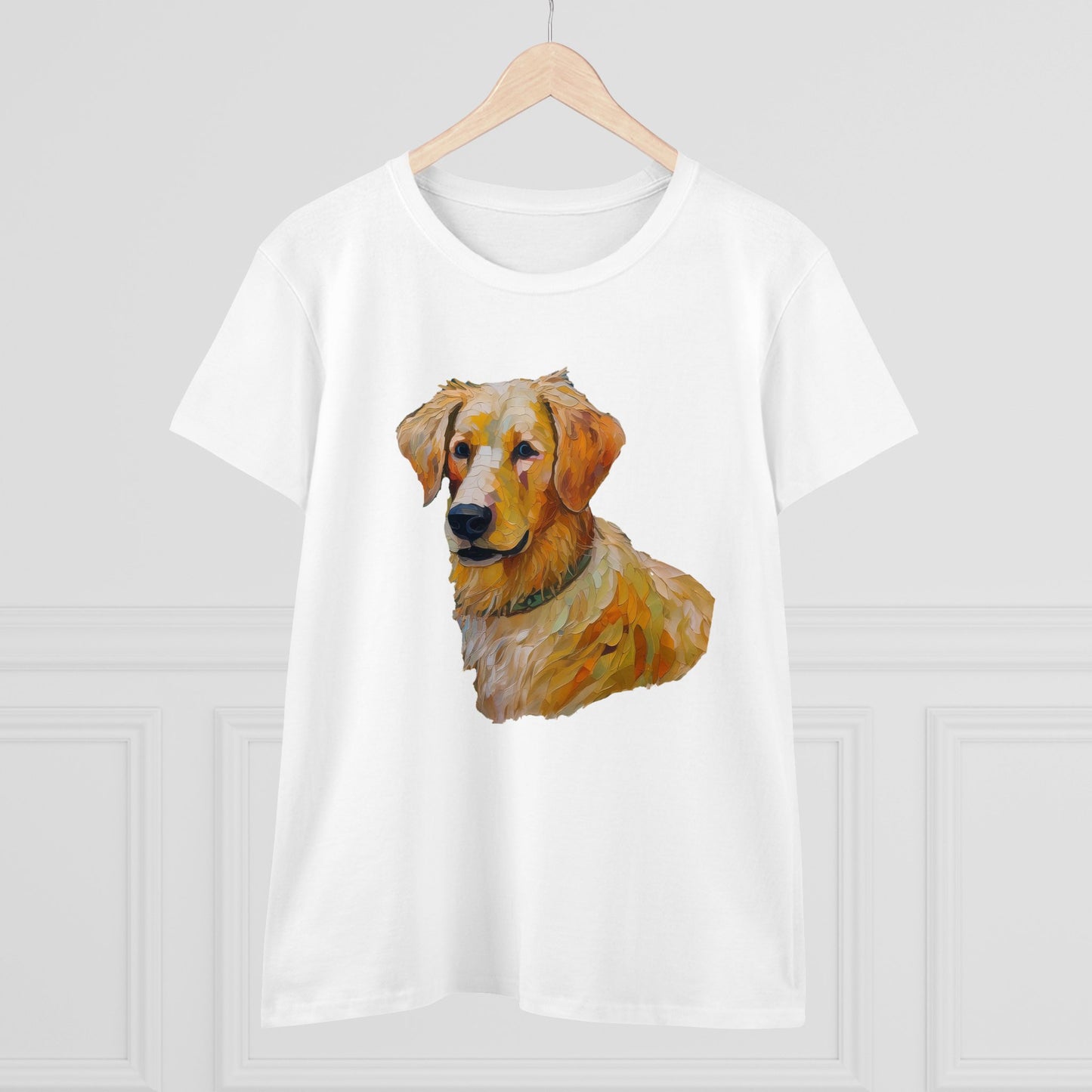 Golden Retriever Puppy Women's Midweight Cotton Tee