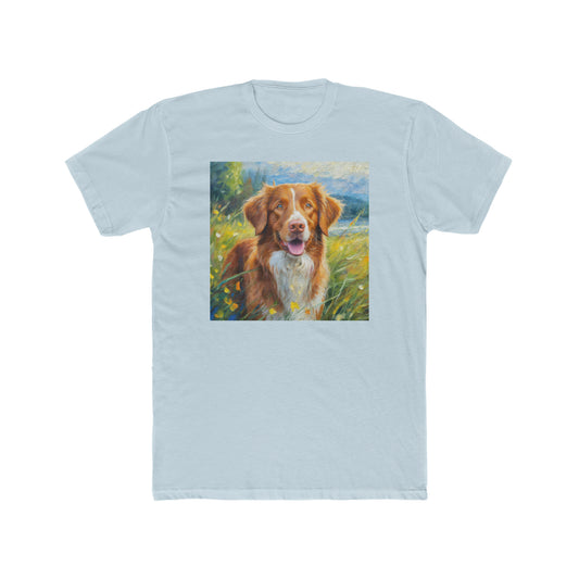 Nova Scotia Duck Tolling Retriever 'Dixie' --  Men's Fitted Cotton Crew Tee