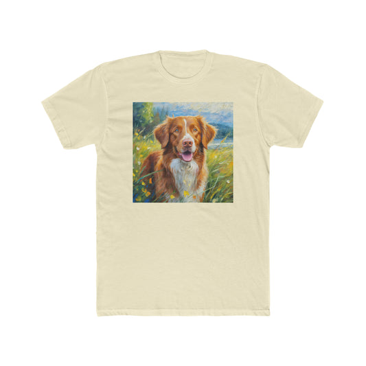 Nova Scotia Duck Tolling Retriever 'Dixie' --  Men's Fitted Cotton Crew Tee