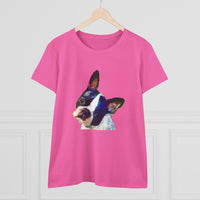 Boston Terrier 'Skipper' Women's Midweight Cotton Tee