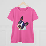 Boston Terrier 'Skipper' Women's Midweight Cotton Tee