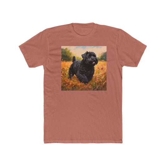 Black Russian Terrier - Men's Fitted Cotton Crew Tee