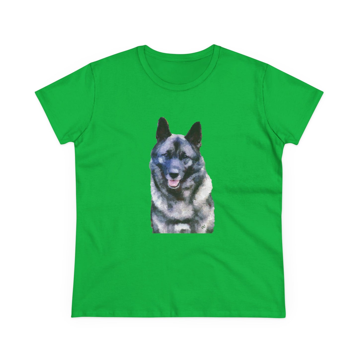 Norwegian Elkhound Women's Midweight Cotton Tee