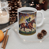 Race Horse and Jockey  -  Derby Day  - Ceramic Mug 11oz