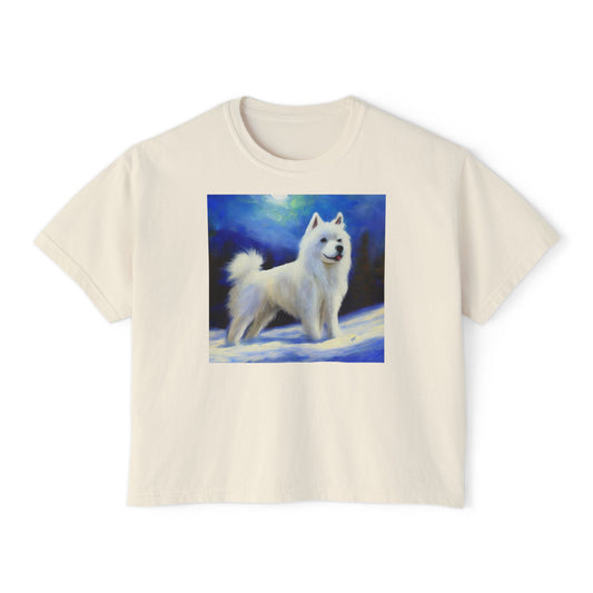 American Eskimo Dog Women's Oversized Boxy Tee