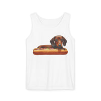 Dachshund  --  Weiner Dog  --  Unisex Relaxed Fit Garment-Dyed Tank Top