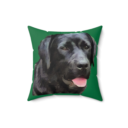 Labrador Retriever 'Rizzo' Spun Polyester Throw Pillow
