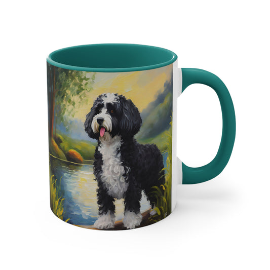 Cheerful Portuguese Water Dog Ceramic Mug