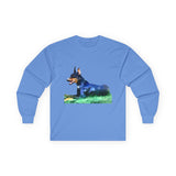 Doberman Pinscher Unisex Cotton Long Sleeve Tee