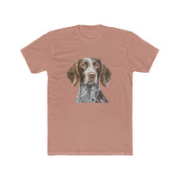German Wirehaired Pointer Men's Fitted Cotton Crew Tee