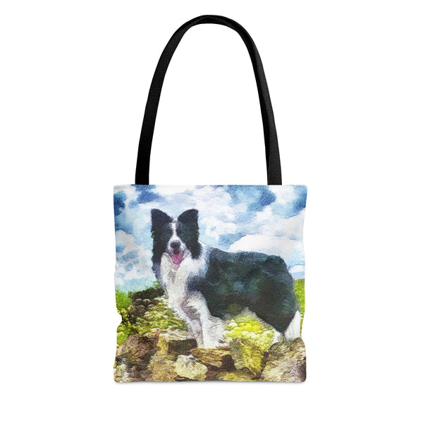Border Collie 'Andrew' Tote Bag