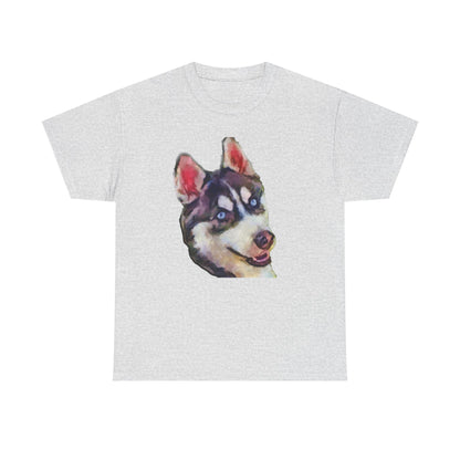 Siberian Husky 'Iditarod' Unisex Heavy Cotton Tee