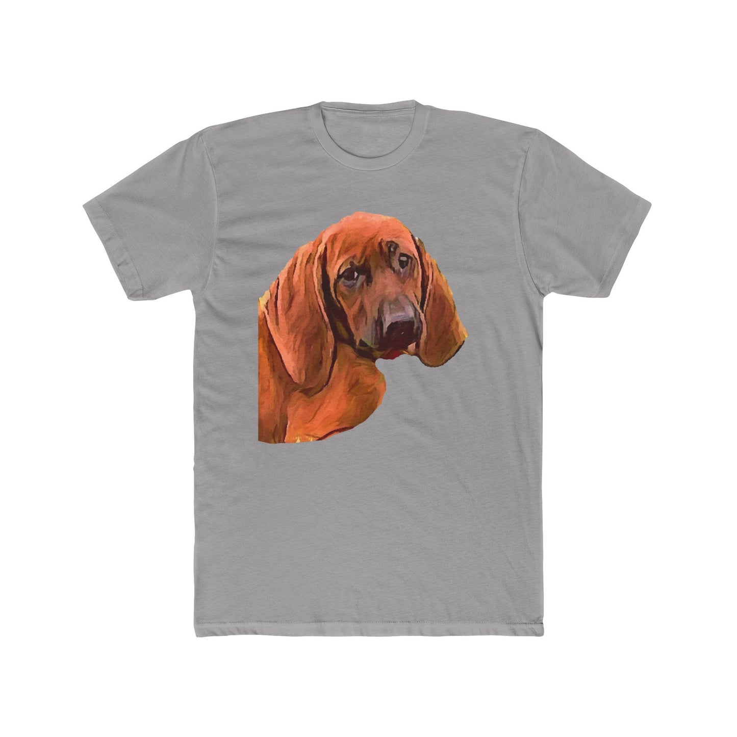 Redbone Coonhound - Men's Fitted Cotton Crew Tee