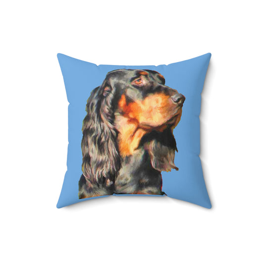 Gordon Setter 'Angus' Spun Polyester Throw Pillow