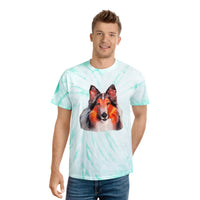 Collie - Rough Coated Unisex Tie-Dye Tee, Cyclone