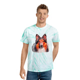 Collie - Rough Coated Unisex Tie-Dye Tee, Cyclone