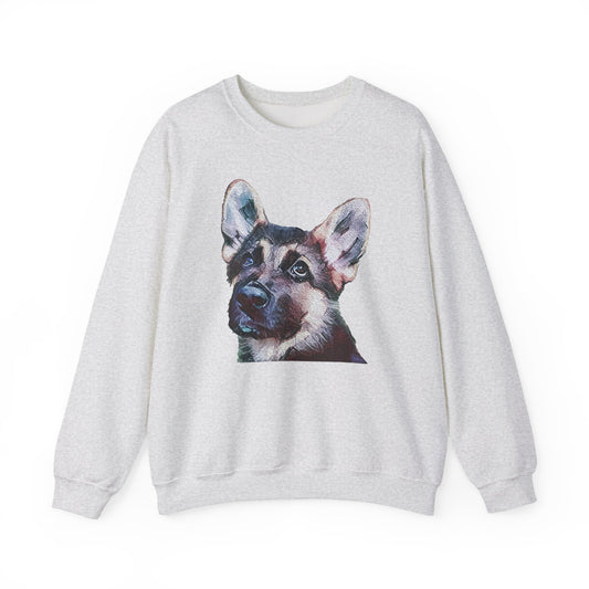 German Shepherd 'Sly' Unisex 50/50 Crewneck Sweatshirt