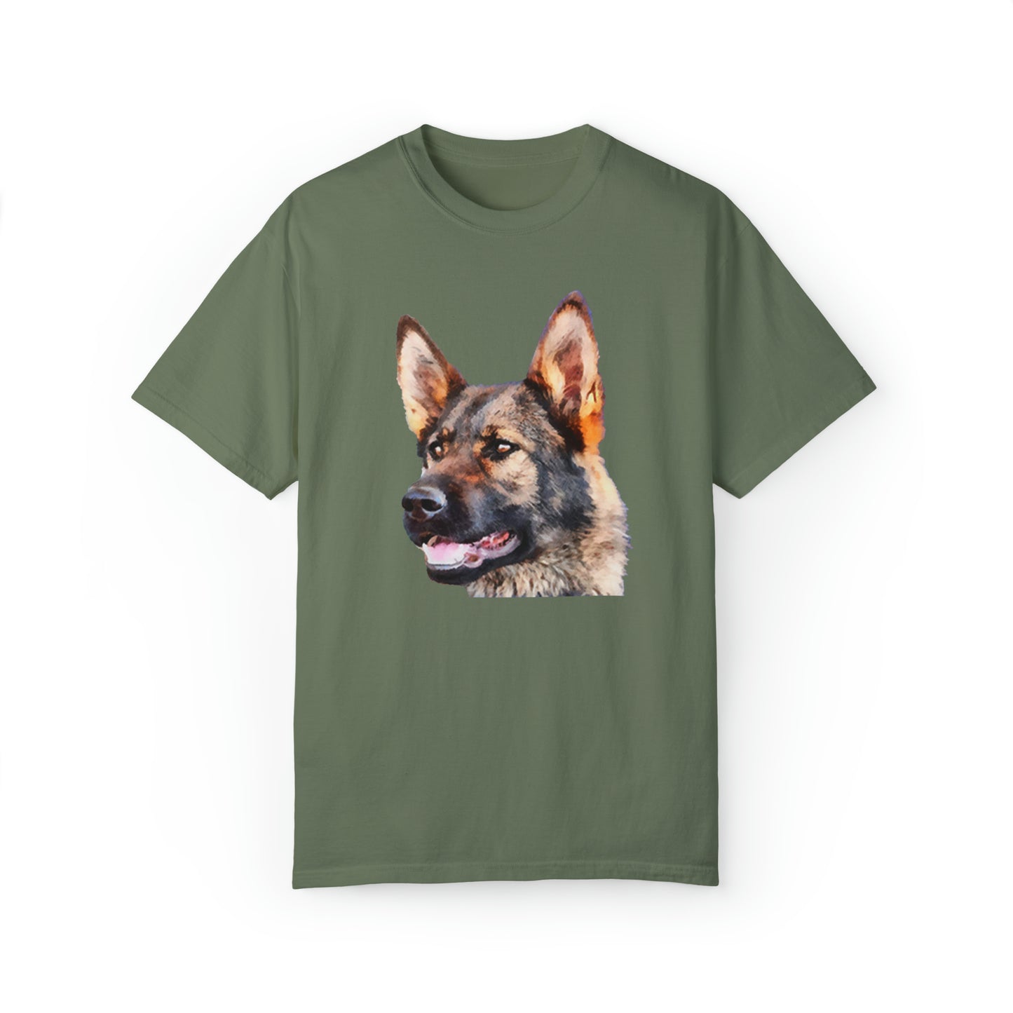 German Shepherd 'Hans' Unisex Relaxed Fit Garment-Dyed T-shirt