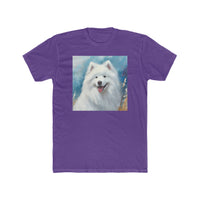 Samoyed --  Men's Fitted Cotton Crew Tee