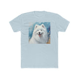Samoyed --  Men's Fitted Cotton Crew Tee
