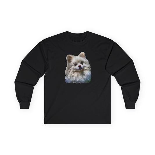 Pomeranian 'Snowball' Unisex Cotton Long Sleeve Tee