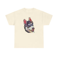 Siberian Husky 'Iditarod' Unisex Heavy Cotton Tee