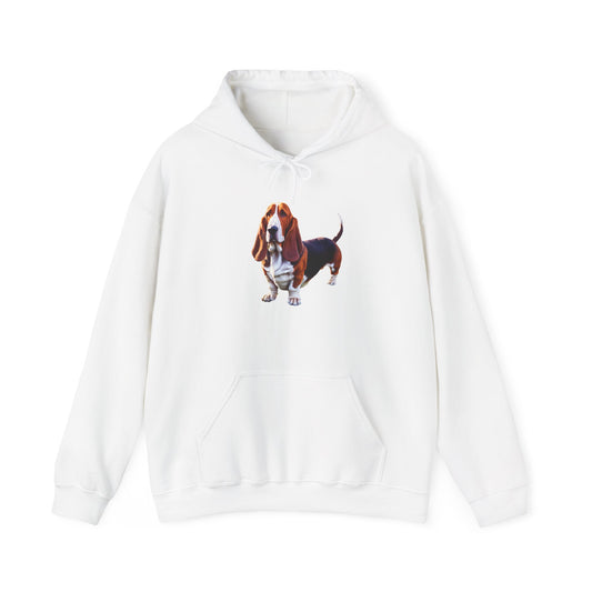 Basset Hound Unisex 50/50 Hooded Sweatshirt